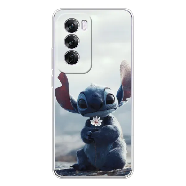 Чехол с рисунком «Стич с цветочком» для OPPO A5 5G