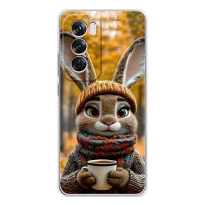 Печатный чехол «Зверята с кофе» для OPPO A5 5G (Зайчик с кофе)