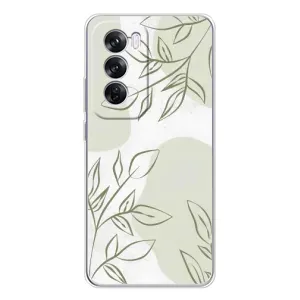 Чехол цветочный дизайн для OPPO A5 5G (Зелёный дизайн)