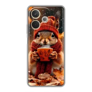 Друкований чохол 'Звірята з кавою' для OPPO A5 Pro (Білка з кавою)