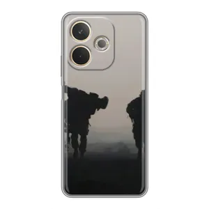 Чехлы на военную тематику для OPPO A5 Pro (Бой солдат)