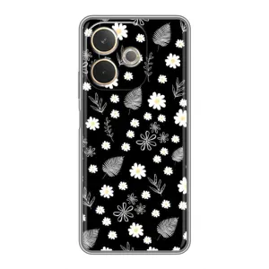 Чохли з тематикою "КВІТИ" на OPPO A5 Pro (цвітіння на чорному)