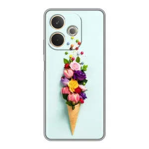 Чохли з тематикою "КВІТИ" на OPPO A5 Pro (Квітка-морозиво)