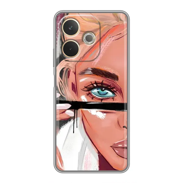 Чехол с рисунком «Девушка и ресницы» для OPPO A5 Pro