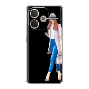 Чехол с картинкой Модные Девчонки OPPO A5 Pro (Девушка со смартфоном)