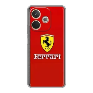 Силиконовый бампер с картинкой машины на OPPO A5 Pro (Ferrari Logo)