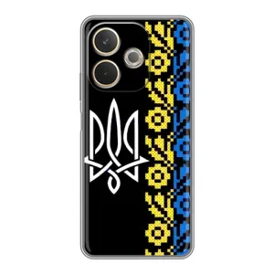 Силиконовый Чехол на OPPO A5 Pro (Герб и вышыванка)