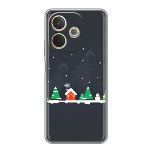 Силиконовый бампер на рождество для OPPO A5 Pro (Город зимний)