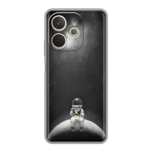 Силіконовый Чохол з принтом "Космонавти" на OPPO A5 Pro (Космонавт романтик)