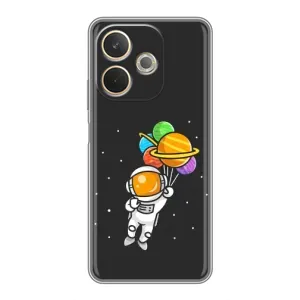 Силіконовый Чохол з принтом "Космонавти" на OPPO A5 Pro (Космонавт з кульками)