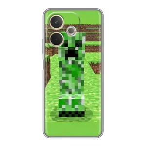 Чехлы для OPPO A5 Pro (Персонажи Майн Крафт) (Крипер 2)