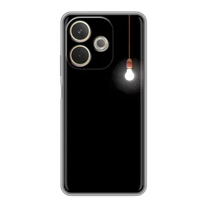 Чехол с картинками на черном фоне для OPPO A5 Pro (Лампочка)