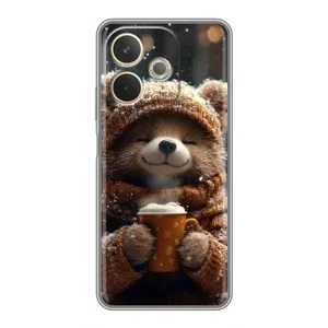 Друкований чохол 'Звірята з кавою' для OPPO A5 Pro (Ведмедик з кавою)