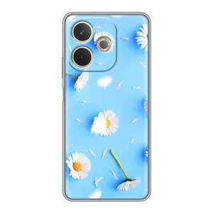 Чохол з Квітами для OPPO A5 Pro (ромашки на блакитному)