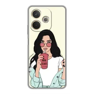 Силиконовый Чехол на OPPO A5 Pro с картинкой Стильных Девушек (С напитком)