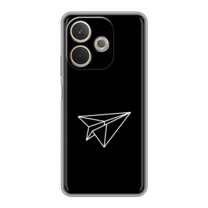 Чехол с картинками на черном фоне для OPPO A5 Pro (Самолетик)