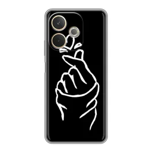 Чехлы (Знак сердечка) на OPPO A5 Pro (Сердце на черном)