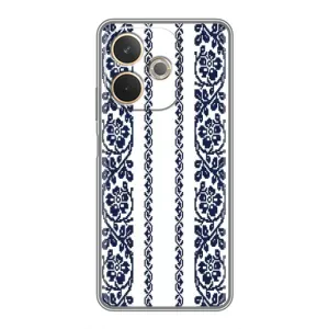 Силиконовый Чехол на OPPO A5 Pro с картинкой Вышиванки (Синяя вышиванка)