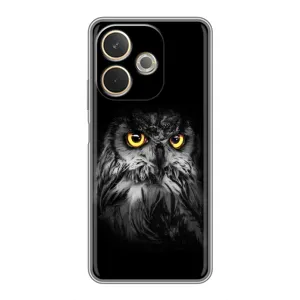 Чохли з принтом СОВИ для OPPO A5 Pro (Сова на чорному)