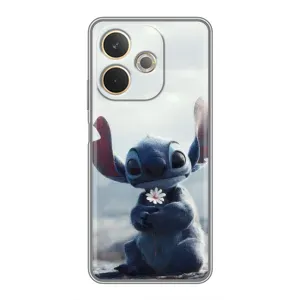 Чехол с рисунком Стич для OPPO A5 Pro (Стич с цветочком)