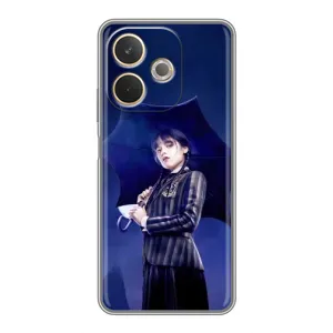 Чехлы с принтом Уэнсдей на OPPO A5 Pro (Уэнсдей с зонтом)