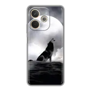 Чохол з Вовком на OPPO A5 Pro (Вовк і місяць)