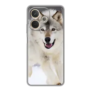 Чохол з Вовком на OPPO A5 Pro (Вовк біжить по снігу)