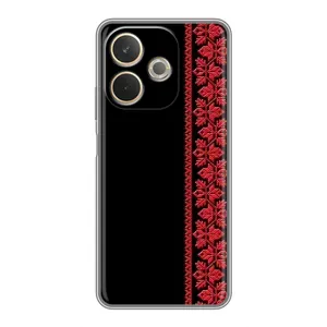 Силиконовый Чехол на OPPO A5 Pro с картинкой Вышиванки (Вышиванка на черном)