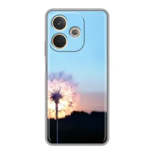 Силіконовий Чохол з кульбабками на OPPO A5 Pro (Захід з кульбабкою)