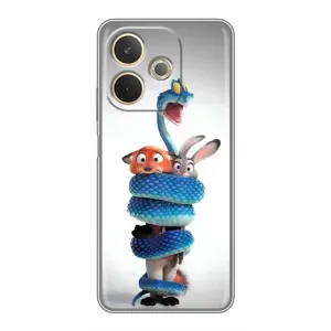 Силиконовый чехол с принтом Зоотрополіс для OPPO A5 Pro (Змея Зоо)