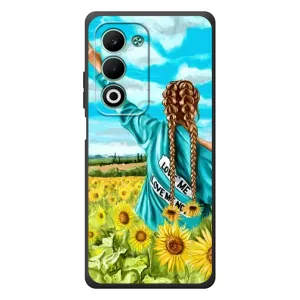 Чехол Стильные девушки на OPPO A5 (Девушка на поле)