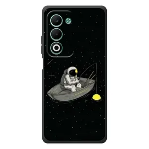 Силиконовый Чехол с принтом "Космонавты" на OPPO A5 (Космонавт на рыбалке)