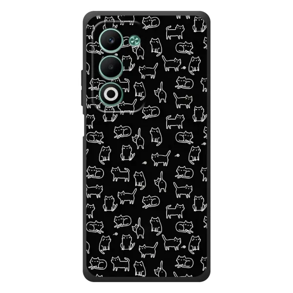 Чехол с рисунком «Котики на черном» для OPPO A5 Чехол с рисунком «Котики на черном» для OPPO A5
