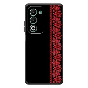 Силиконовый Чехол на OPPO A5 (Красная Вышиванка)