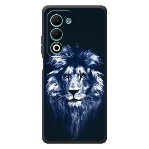 Чехол с картинкой на OPPO A5 (Лев - синий)
