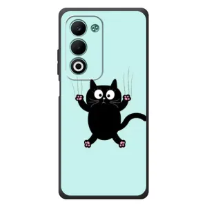 Силиконовый чехол с котиком для OPPO A5 (Падающий кот)