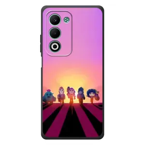Силіконовый Чохол на OPPO A5 з картинкою Brawl Stars (Персонажі на заході сонця)