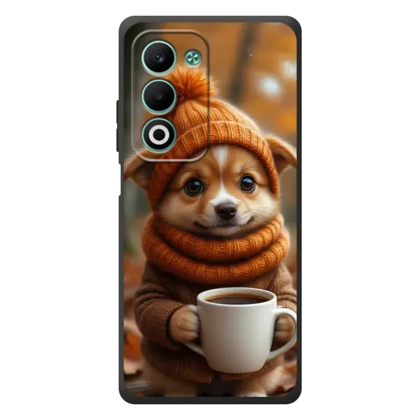 Чехол с рисунком «Собачка с кофе» для OPPO A5 Чехол с рисунком «Собачка с кофе» для OPPO A5