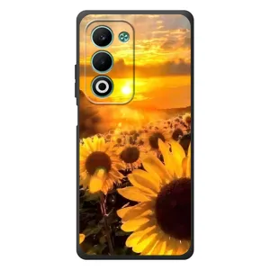 Чехол с Цветами для OPPO A5 (поле подсолнухов)