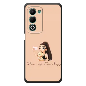 Силиконовый Чехол на OPPO A5 с картинкой Стильных Девушек (С собакой)