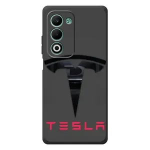Силіконовий бампер з картинкою машини на OPPO A5 (Logo TESLA)