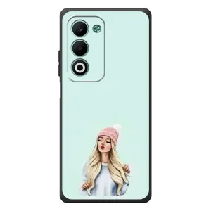 Силиконовый Чехол на OPPO A5 с картинкой Стильных Девушек (В шапке)