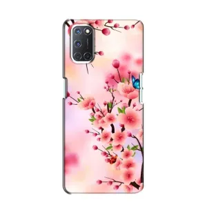Чехол с принтом САКУРЫ на Oppo A52 (Бабочки на сакуре)
