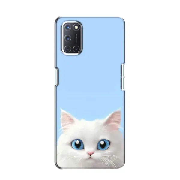 Чехол с рисунком «Белый кот» для OPPO A52