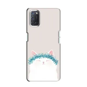 Чехол на тематику: Коты для OPPO A52 (Белый котик)