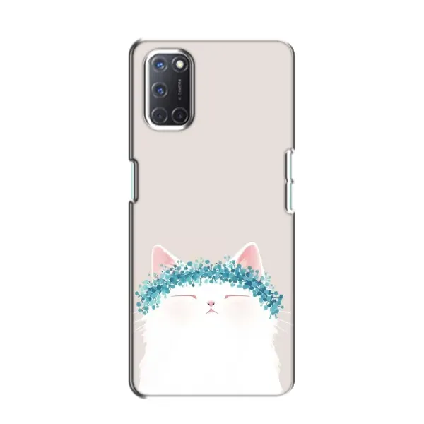 Чехол с рисунком «Белый котик» для OPPO A52