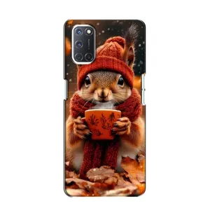 Печатный чехол «Зверята с кофе» для Oppo A52 (Белка с кофе)