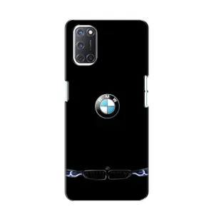 Силиконовый бампер с картинкой машины на Oppo A52 (Черный BMW)