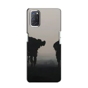 Чехлы на военную тематику для Oppo A52 (Бой солдат)