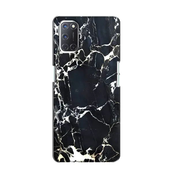 Чехол с рисунком «Чёрный мрамор» для OPPO A52